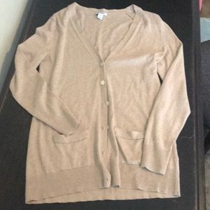 Women’s Old Navy Taupe Button Up V Neck Sweater M